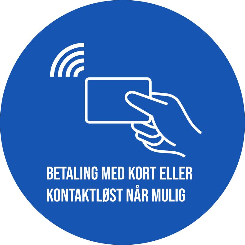 Covid betalingskort eller kontaktløs vindueklistremerke - Tenstickers