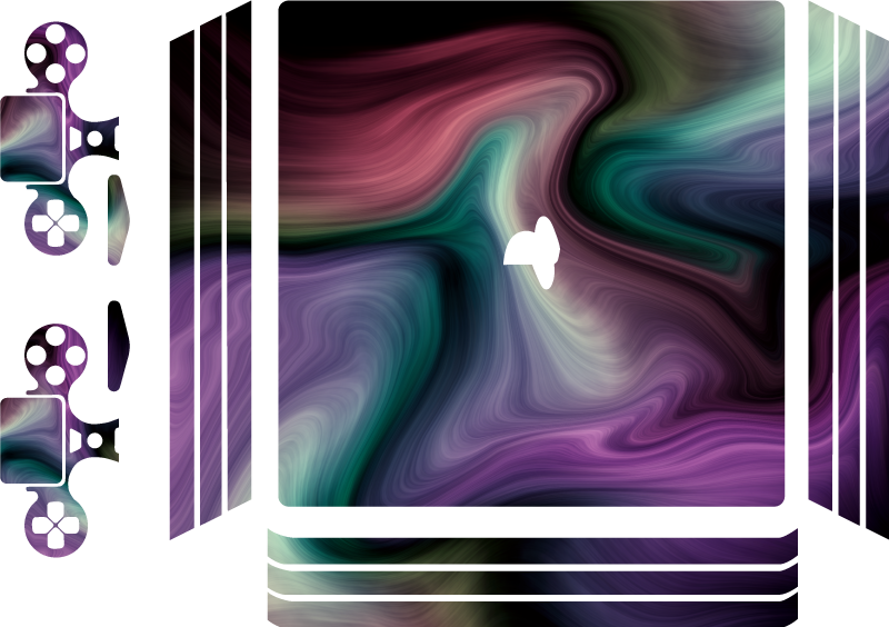 Ps4皮肤 旋转的彩色图案 - TenStickers