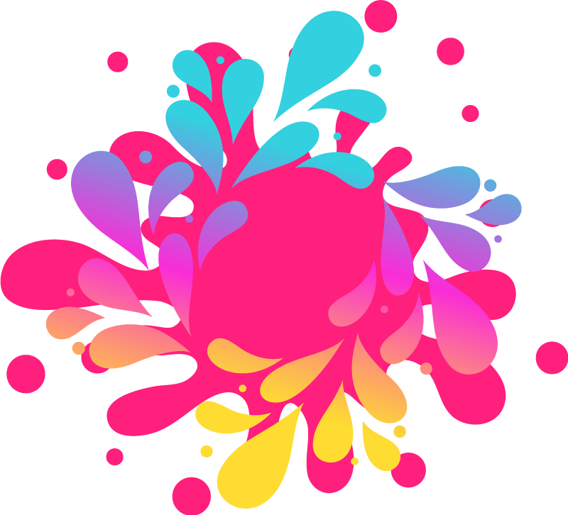 Vinilo arte pétalos de salpicaduras - TenVinilo