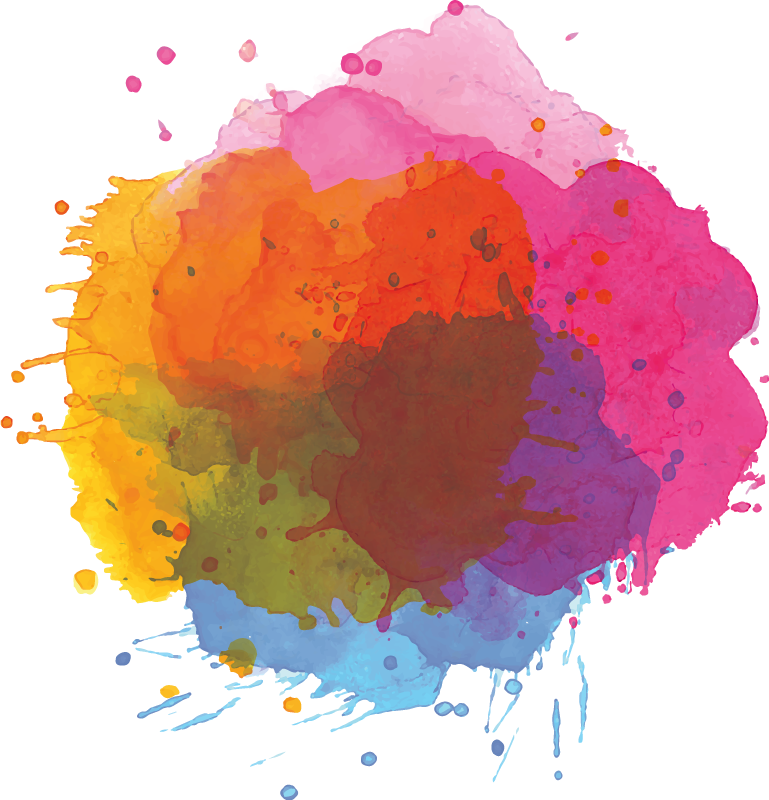 Akvarell sprut wallstickers - Tenstickers