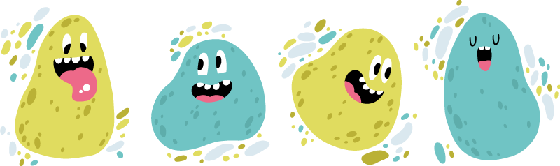 Monster splash monster sticker - TenStickers