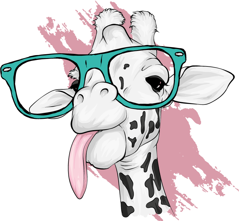 Sticker Animal Jungle éclaboussure de girafe - TenStickers