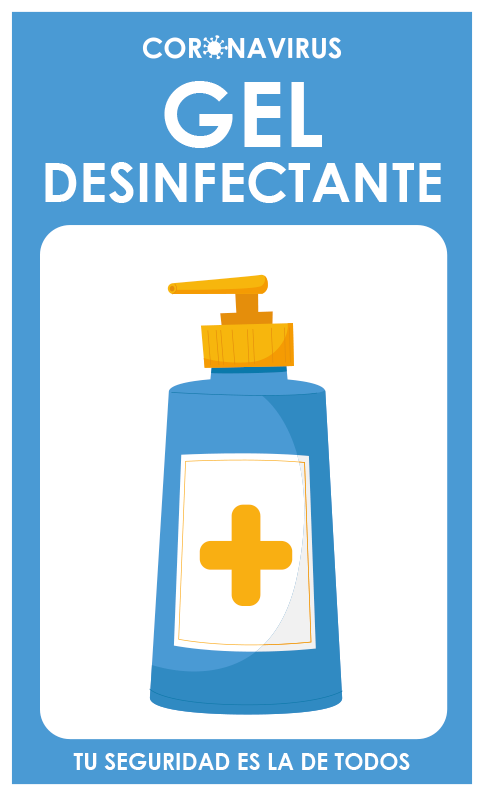 Vinilo advertencia gel tu seguridad es de todos - TenVinilo