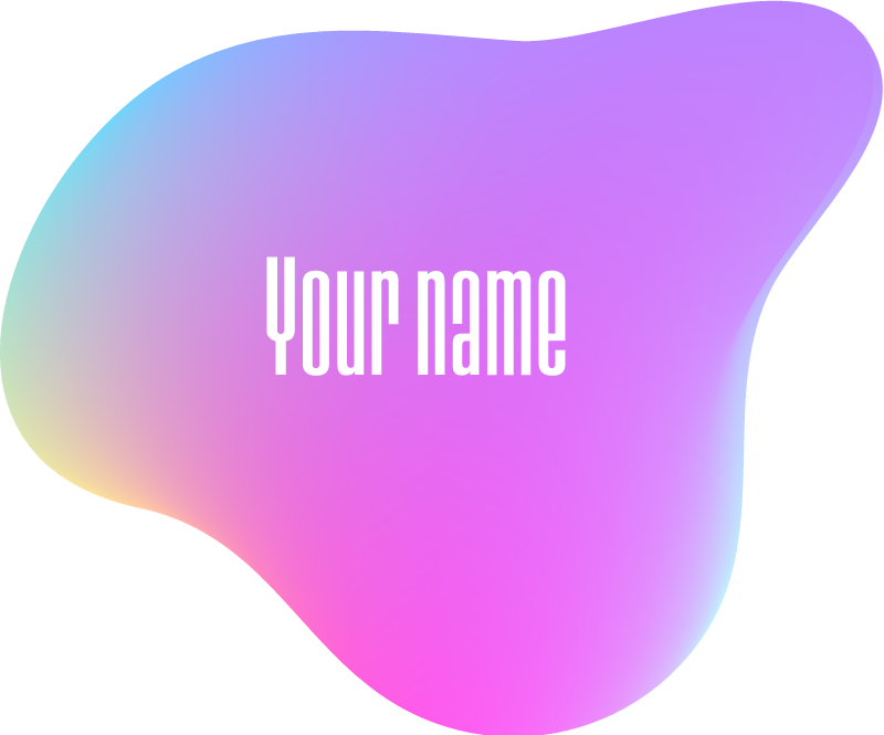 个性化徽标渐变流体贴纸 - TenStickers