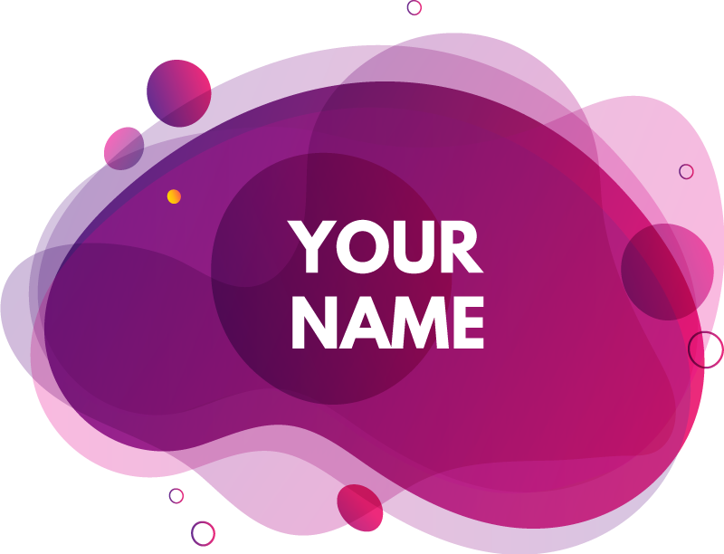 Pink gradient fluid  Personalised sticker - TenStickers