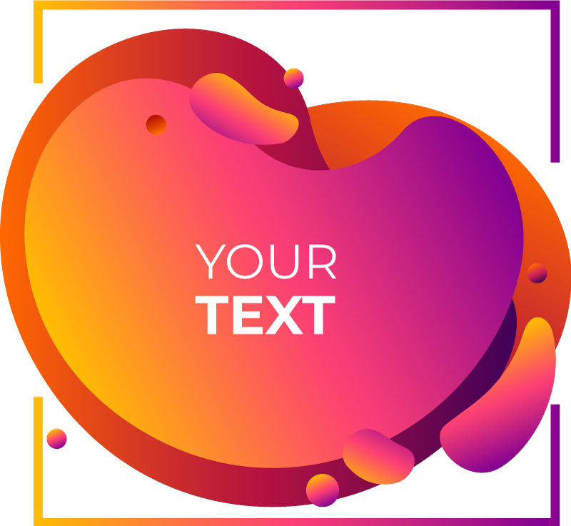 four colours fluid  Personalised Sticker - TenStickers