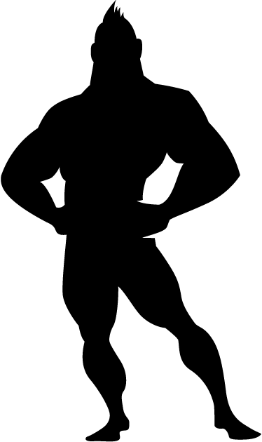 Kids Comic StrongMan Wall Decal - TenStickers