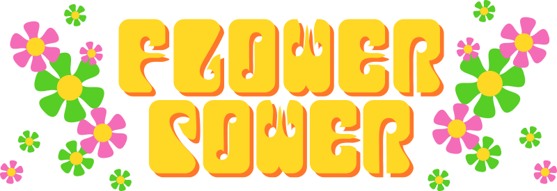 Flower Power wall stickers quotes - TenStickers