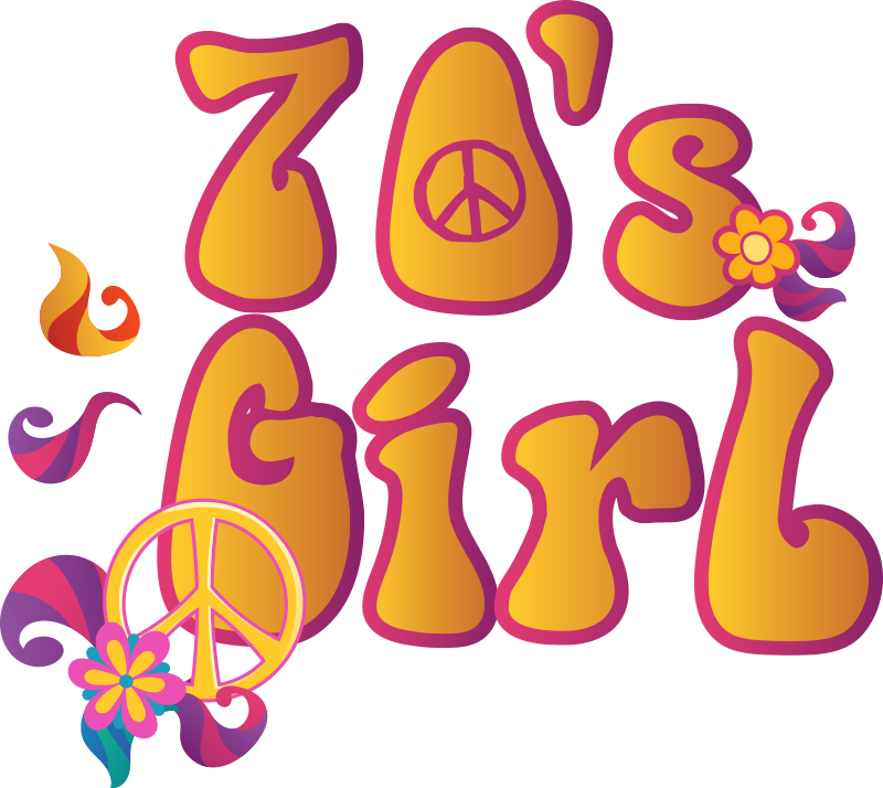 Girls from 70s laptop skins - TenStickers