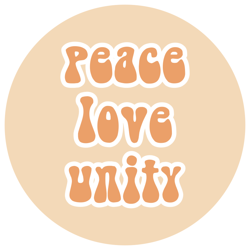 Peace love unity circle Car Sticker - TenStickers