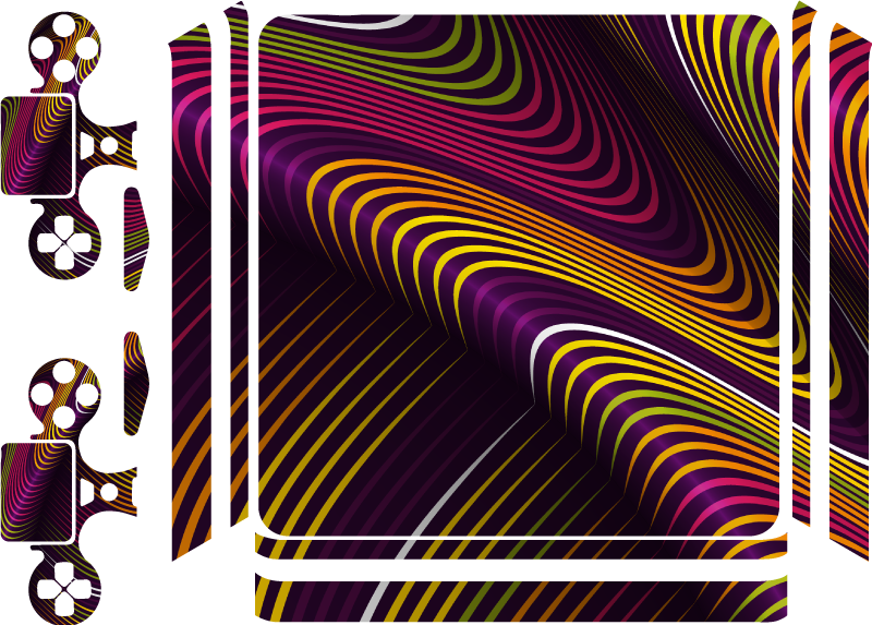 Absztrakt művészet digitális ps4 matricák - TenStickers