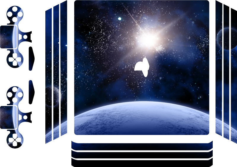 Space galaxy PS4 vinyl sticker - TenStickers