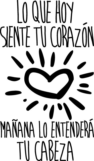 Vinilo decorativo corazón cabeza - TenVinilo