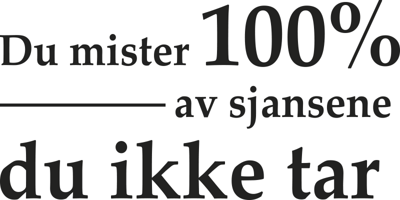 Ta sjanser sitat på wallstickers tilbud - Tenstickers