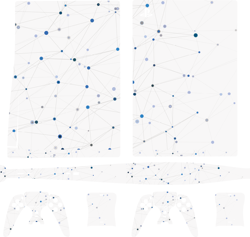 線と点の背景ps5ステッカー - TENSTICKERS
