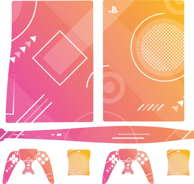 Play symbols in multiple colors PS5 sticker - TenStickers