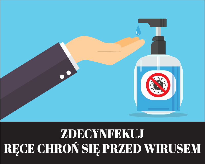 Naklejka na ścianę Covid-19 odkaż swoje ręce - TenStickers