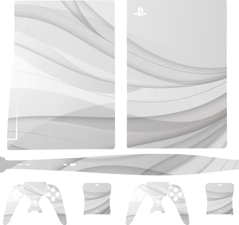Skin PS5 olas grises minimalistas - TenVinilo