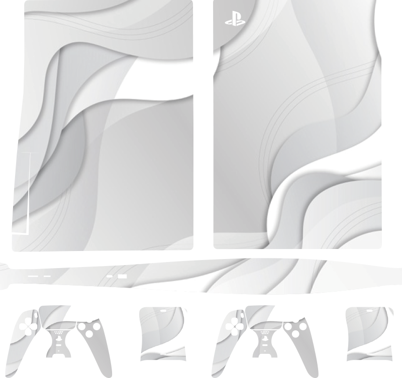 Abstract darker waves  PS5 stickers - TenStickers