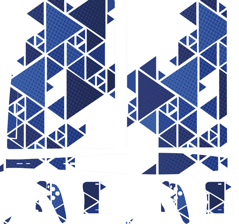 Stickers PS5 Blanc et Bleu
