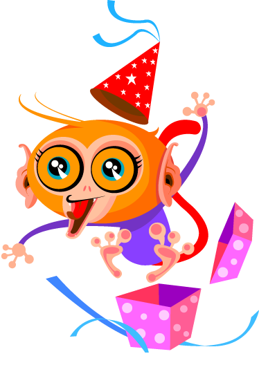 孩子们疯狂的惊喜猴子墙贴 - TenStickers