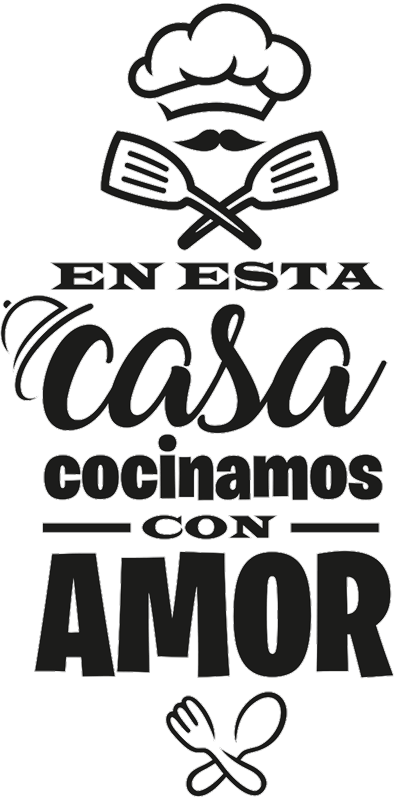Vinilo hogar Cocinamos con amor - TenVinilo