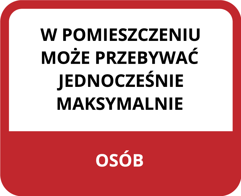 Naklejka Covid-19 Maksymalna liczba osób - TenStickers