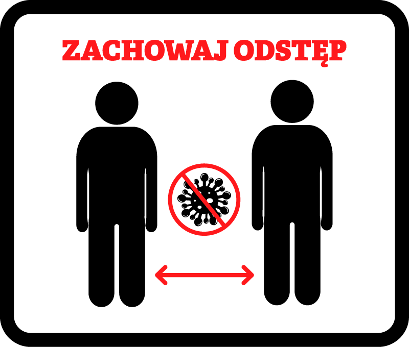 Naklejka na ścianę Covid-19 Zachowaj bezpieczną - TenStickers