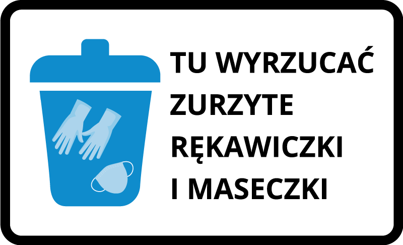 Naklejka na ścianę polskie napisy Wydać zużyte rękawiczki - TenStickers