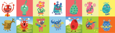 Monsters Tile Sticker - TenStickers
