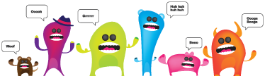 Colourful Monsters Wall Sicker - TenStickers
