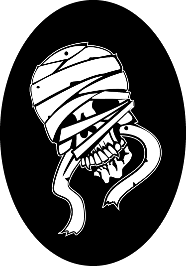 Mumifikuotos kaukolės dizainas gyvūnų lipdukas - „Tenstickers“