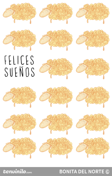 Vinilo infantil felices sueños - TenVinilo