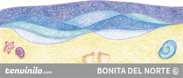 Wandtatto Strand Zeichnung - TenStickers