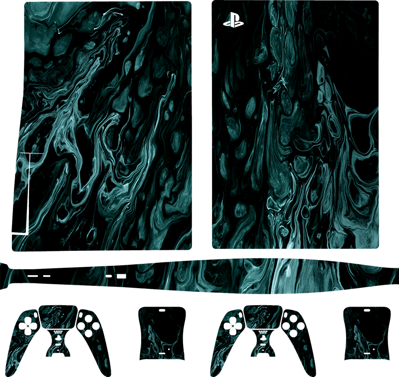 다크 웨이브 오일 페인트 ps5 데칼 - TenStickers