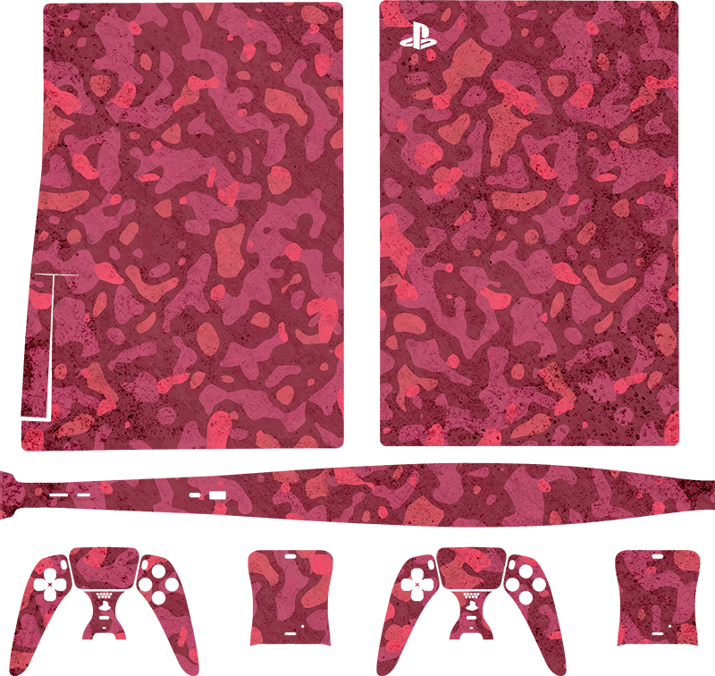 Punainen katu-camo PS5 skin - Tenstickers