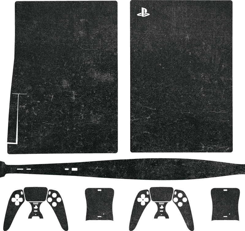 Solid black hex PlayStation 5 decal - TenStickers