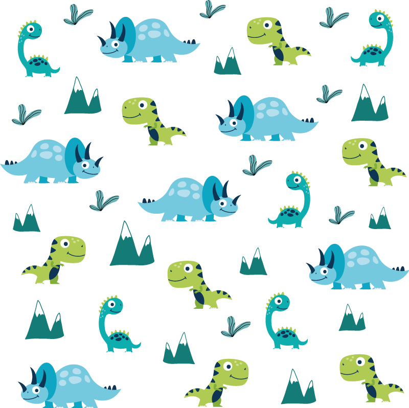 Conjunto Autocolantes montanha de dinossauros - TenStickers