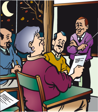 Elderly Classes Decorative Sticker - TenStickers