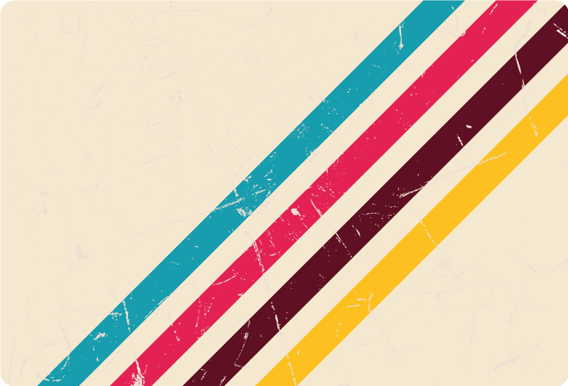 70-talls diagonale linjer bærbar hudskilt - Tenstickers