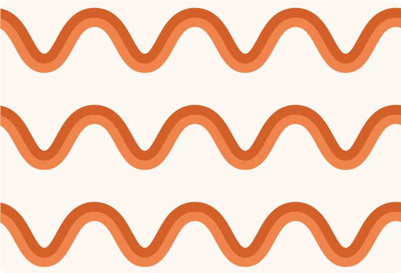 Vinilo para portátiles Ondas naranjas de los 70 - TenVinilo