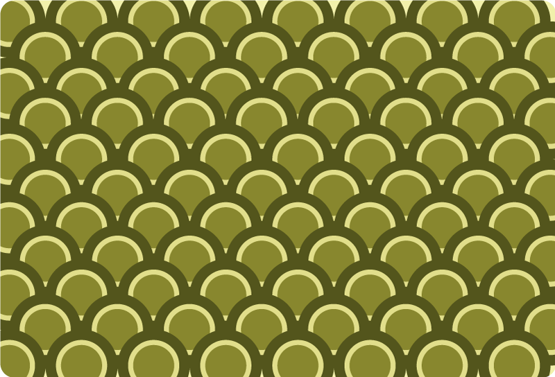 Laptop Aufkleber Grüne wellen der 70er jahre - TenStickers