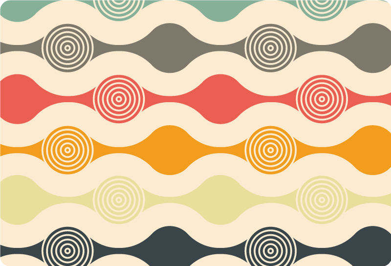 Naklejka na laptopa Wielokolorowe koła z lat 70 - TenStickers