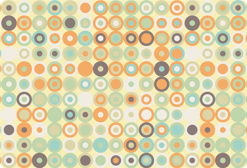 70-tallet cercles mønster bærbare skinn - Tenstickers