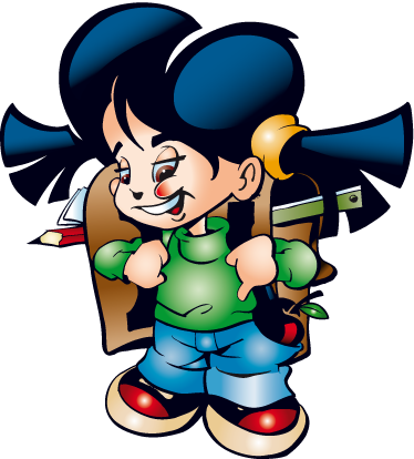 Linksmas moksleivis lipdukas vaikams - „Tenstickers“