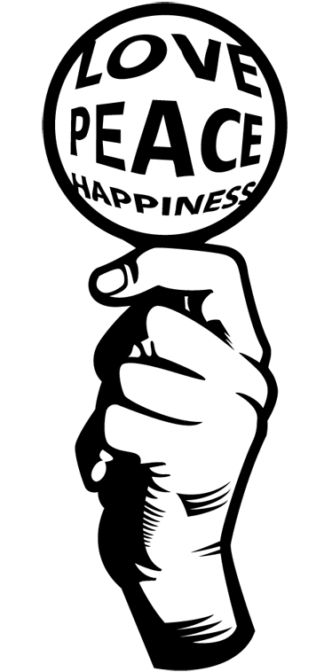 Love, Peace & Happiness Wall Sticker - TenStickers