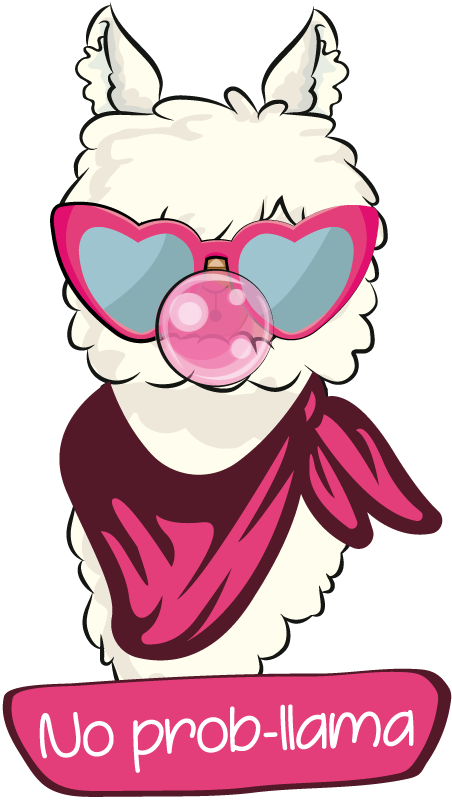 No prob-llama laptop skin decal - TenStickers