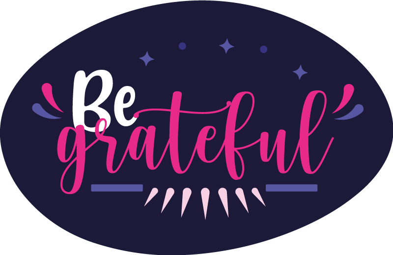 Be grateful laptop skin decoration - TenStickers