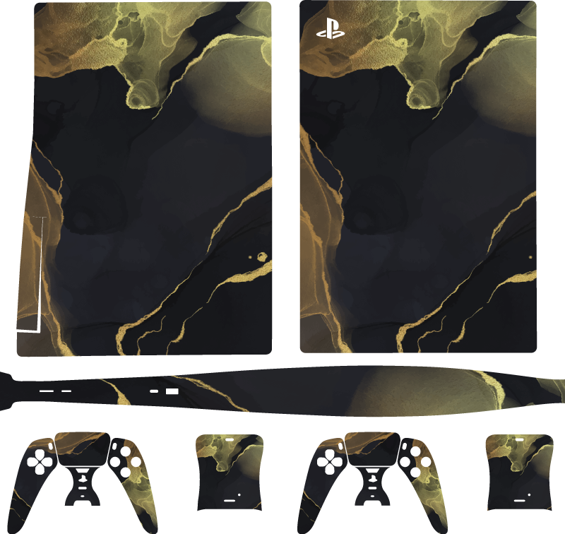 Dark and golden style PS5 sticker - TenStickers