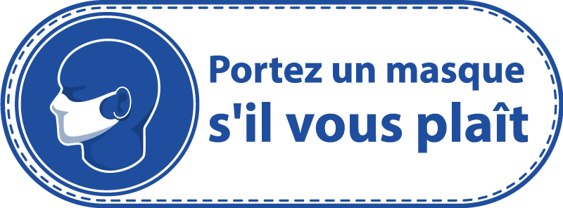Sticker Veuillez porter un masque - TenStickers